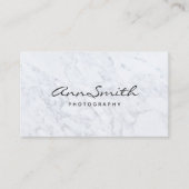 Modern White Marble Visitekaartje (Voorkant)