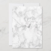 Modern White Marble Wedding Invitation Kaart (Achterkant)