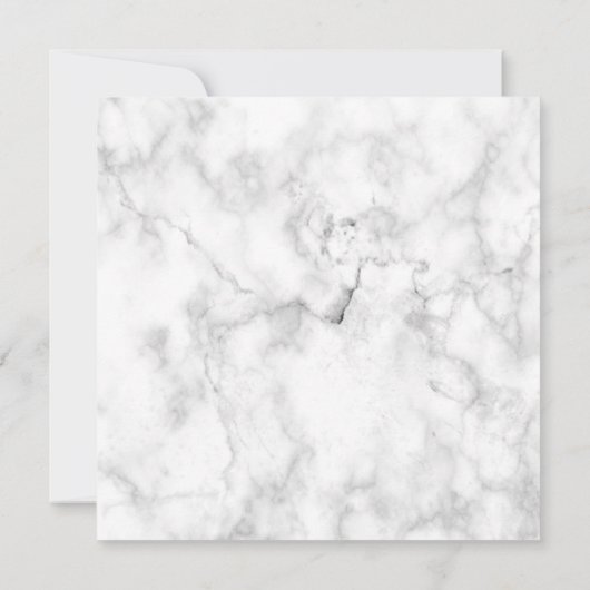 Modern White Marble Wedding Kaart (Achterkant)