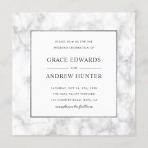 Modern White Marble Wedding