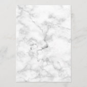Modern White Marble Wedding Menu (Achterkant)