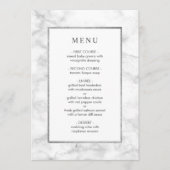 Modern White Marble Wedding Menu (Voorkant)