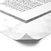 Modern White Marble Wedding Seating Chart Poster (Hoek)