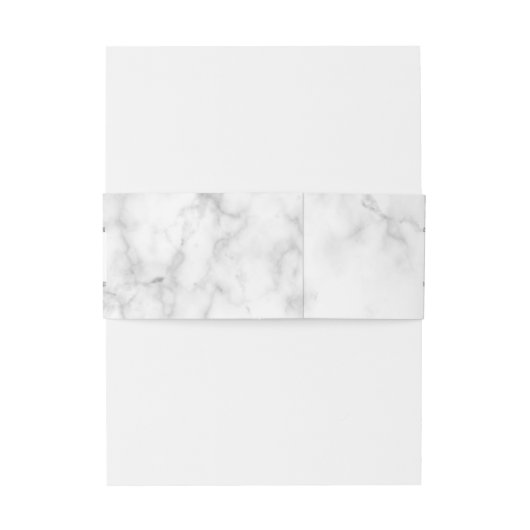 Modern White Marble Wedding Uitnodigingen Wikkel (Achterkant Voorbeeld)