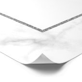 Modern White Marble Wedding Welcome Sign Poster (Hoek)