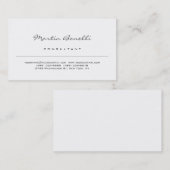 Modern White Minimalist Consultant Visitekaartje (Voorkant / Achterkant)