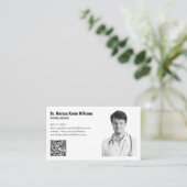 Modern White Minimalist Medical Doctor Horizontal Visitekaartje (Staand voorkant)