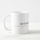 Modern White Minimalist Plain Elegant Professional Koffiemok (Links)