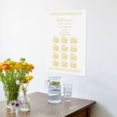 Modern White Minimalist Wedding Seating Chart Folie Afdrukken (Laag (Keuken))