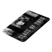 Modern White Neon Class van 2025 Foto Afstuderen Magneet (Linkerzijde)