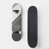 Modern White op Grey Personal Persoonlijk Skateboard (Voorkant)