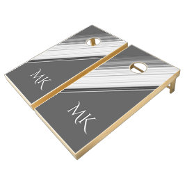 Modern White op grijs monogram