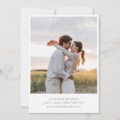 Modern White Overlay Art Deco Two Photo Wedding Save The Date (Achterkant)