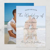 Modern White Overlay Photo Minimalist Elegant Kaart (Voorkant / Achterkant)