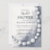 Modern White Pearls Vrijgezellenfeest Kaart (Voorkant)