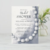 Modern White Pearls Vrijgezellenfeest Kaart (Staand voorkant)