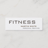 Modern White Personal Trainer Gym Bodybuilding Mini Visitekaartje (Voorkant)