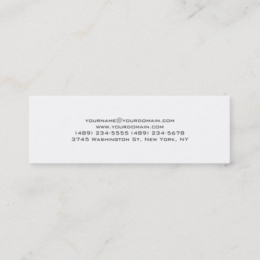 Modern White Personal Trainer Gym Bodybuilding Mini Visitekaartje (Achterkant)