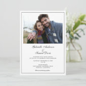 Modern White Photo Simple Wedding Invitation (Staand voorkant)
