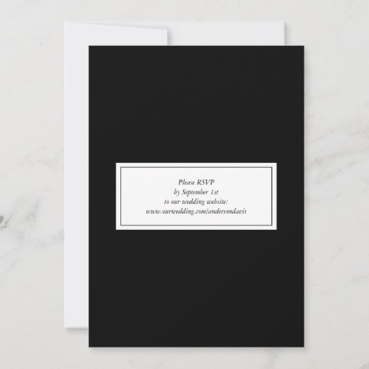 Modern White Photo Simple Wedding Invitation (Achterkant)