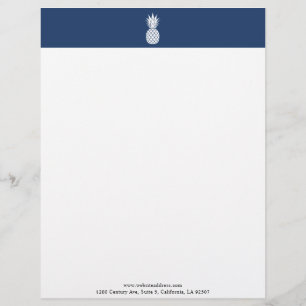Modern White Pineapple logo Letterhead Briefhoofd