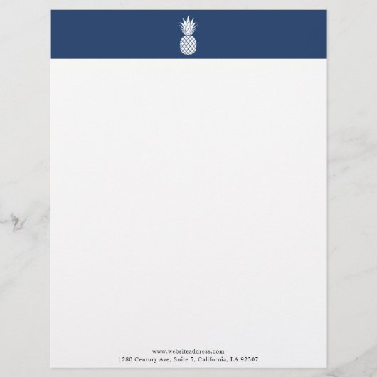 Modern White Pineapple logo Letterhead Briefhoofd (Voorkant)