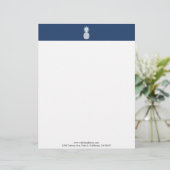 Modern White Pineapple logo Letterhead Briefhoofd (Staand voorkant)
