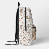 Modern White &pink Butterflies Rainbow Monogram Bedrukte Rugzak (Links)