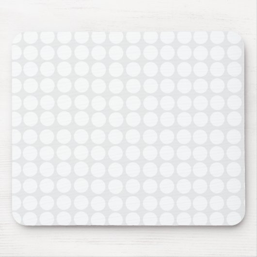 Modern White Polka Dots Mousepad Muismat (Voorkant)