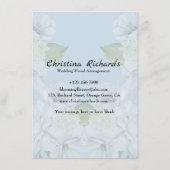 Modern White Rose Blue Floral Hartelijk dank Informatiekaartje (Achterkant)