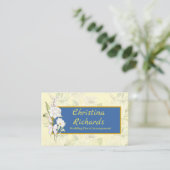 Modern White Rose Floral Logo Visitekaartje (Staand voorkant)