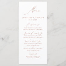 Modern White Rose Gold Elegant Script Wedding