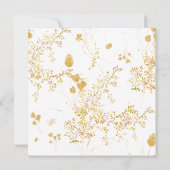 Modern White Rose Gold Funeral Kaart (Achterkant)