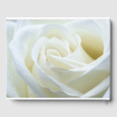 Modern White Rose Wedding Guest Book Gastenboek (Achterkant)