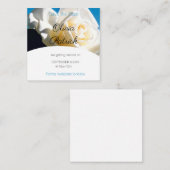 Modern White Rose Wedding Save the Date Notitiekaartje (Voorkant / Achterkant)