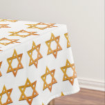 Modern White | Rosh Hashanah | STAR VAN DAVID Tafelkleed<br><div class="desc">Moderne witte STAR van DAVID Tablecloth, met faux gold Star van David in een getild patroon. Dit is een minimalistisch, eenvoudig elegant ontwerp, geschikt voor joodse feestdagen en feestelijkheden, zoals Rosh Hashanah, Chanukah, Passover, Bar/Bat Mitzvahs, enz. Beschikbaar in andere kleuren, of u kunt de kleur veranderen door te klikken op...</div>