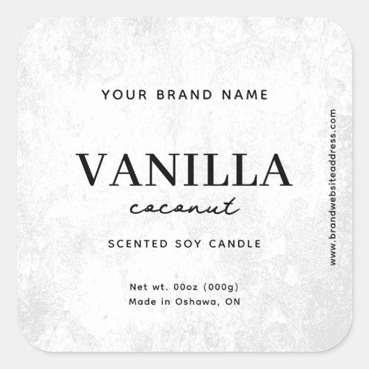 Modern White Rustic Label (Voorkant)