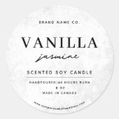 Modern White Rustic Ronde Sticker (Voorkant)