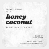 Modern White Rustic Texture Label (Voorkant)