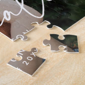 Modern White Script Photo Afstuderen Legpuzzel (Zijkant)