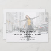 Modern White Script Photo Graduation Invitations (Achterkant)