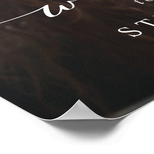 Modern White Script Photo Weddenschap Welkomstteke Poster (Hoek)