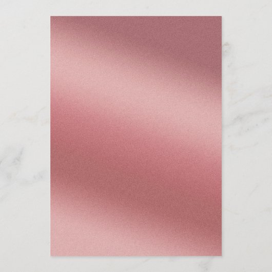 Modern White Script Typography Rose Gold Wedding Kaart (Achterkant)