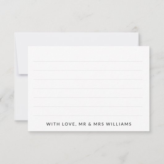 Modern White Script Weduwfoto Small Hartelijk dank Bedankkaart (Achterkant)