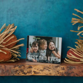 Modern White Simple Custom Best Dad Ever Photo Fotoplaat (Zijkant)