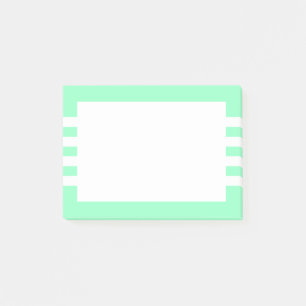 Modern White Stripes Mint Green Post-it® Notes