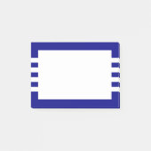 Modern White Stripes Navy Blue Post-it® Notes (Voorkant)