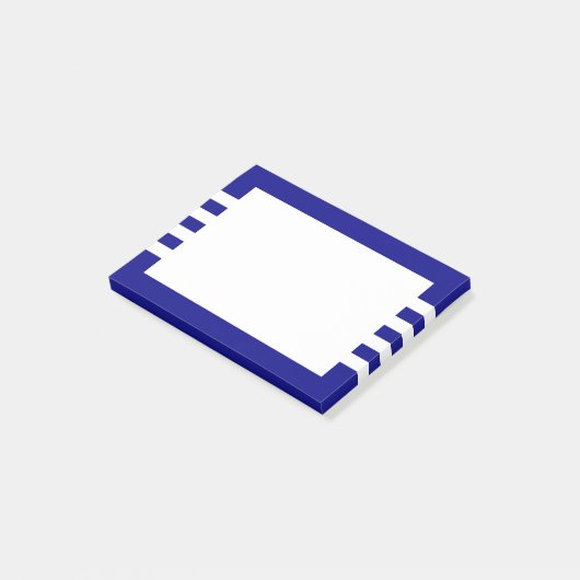 Modern White Stripes Navy Blue Post-it® Notes (Schuin)