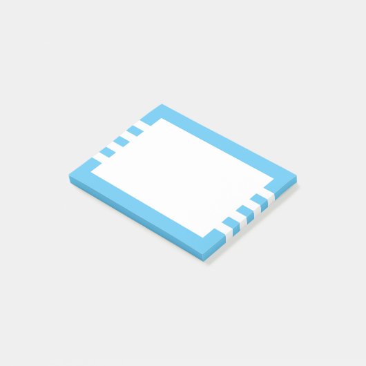 Modern White Stripes Sky Blue Post-it® Notes (Schuin)