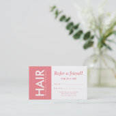 Modern White Sunny Pink Hair Makeup Verwijs een vr Aanbevelingskaartje (Staand voorkant)